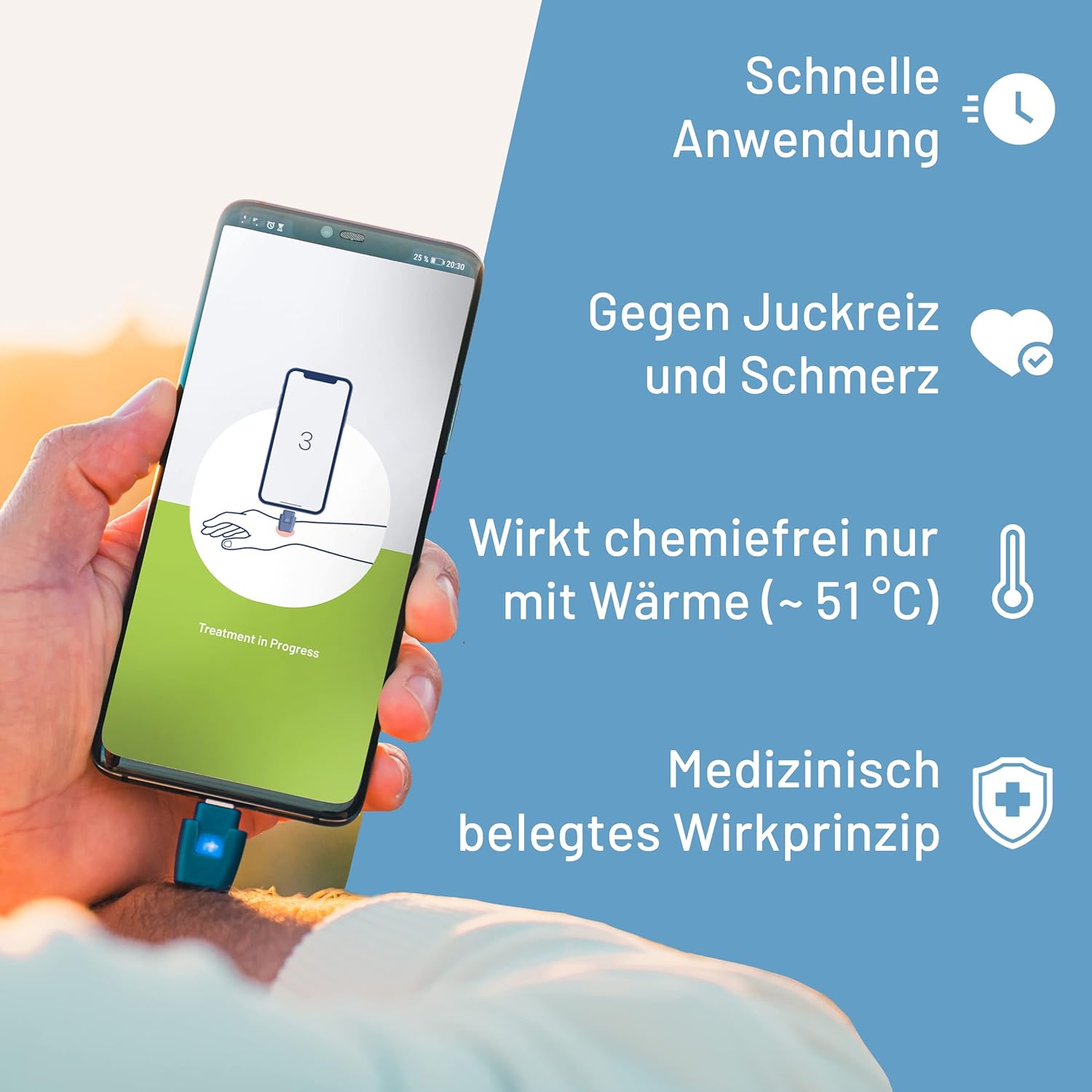 heat it - Insektenstichheiler für dein Smartphone