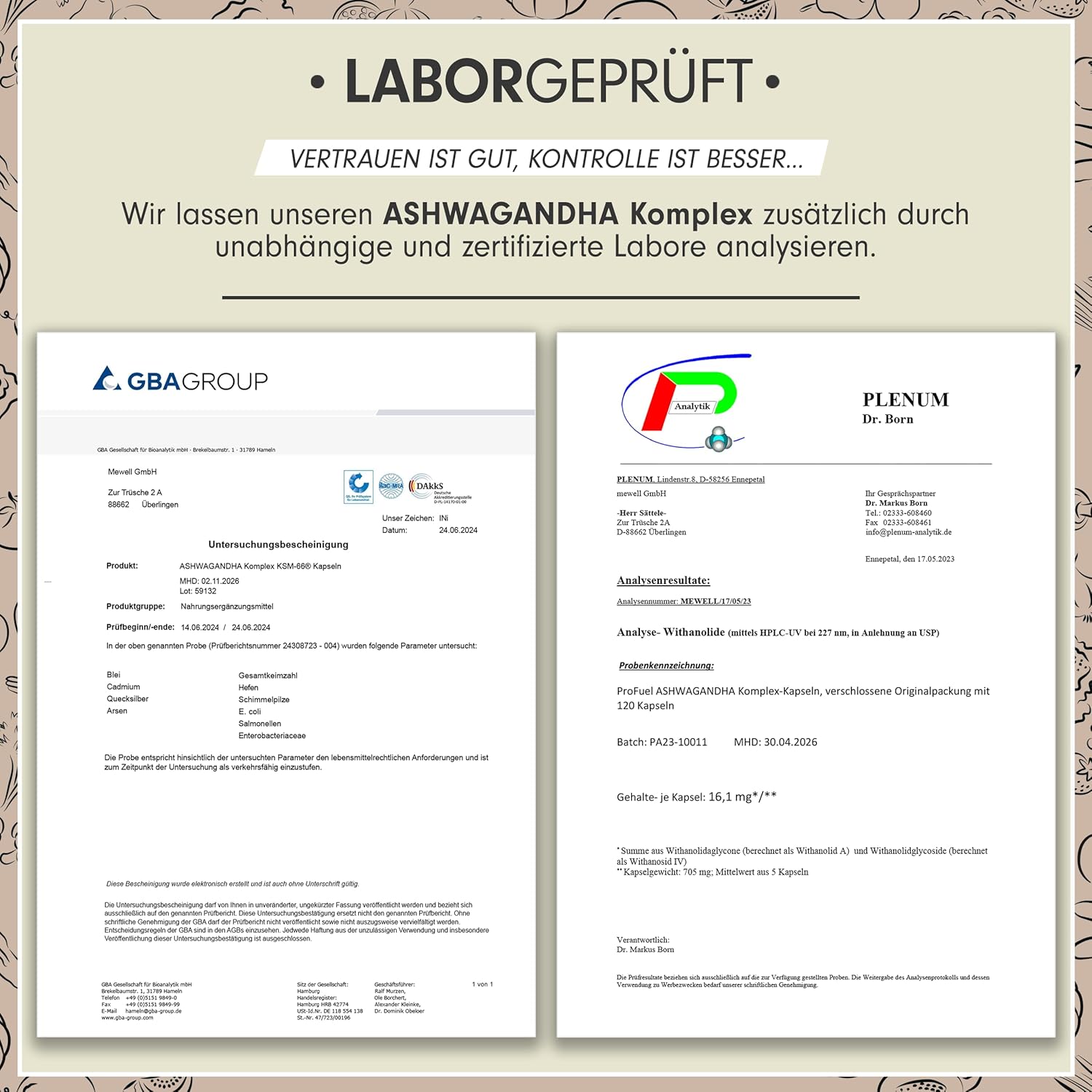 Ashwagandha Kapseln hochdosiert 120x - 600 mg – Ansicht 2
