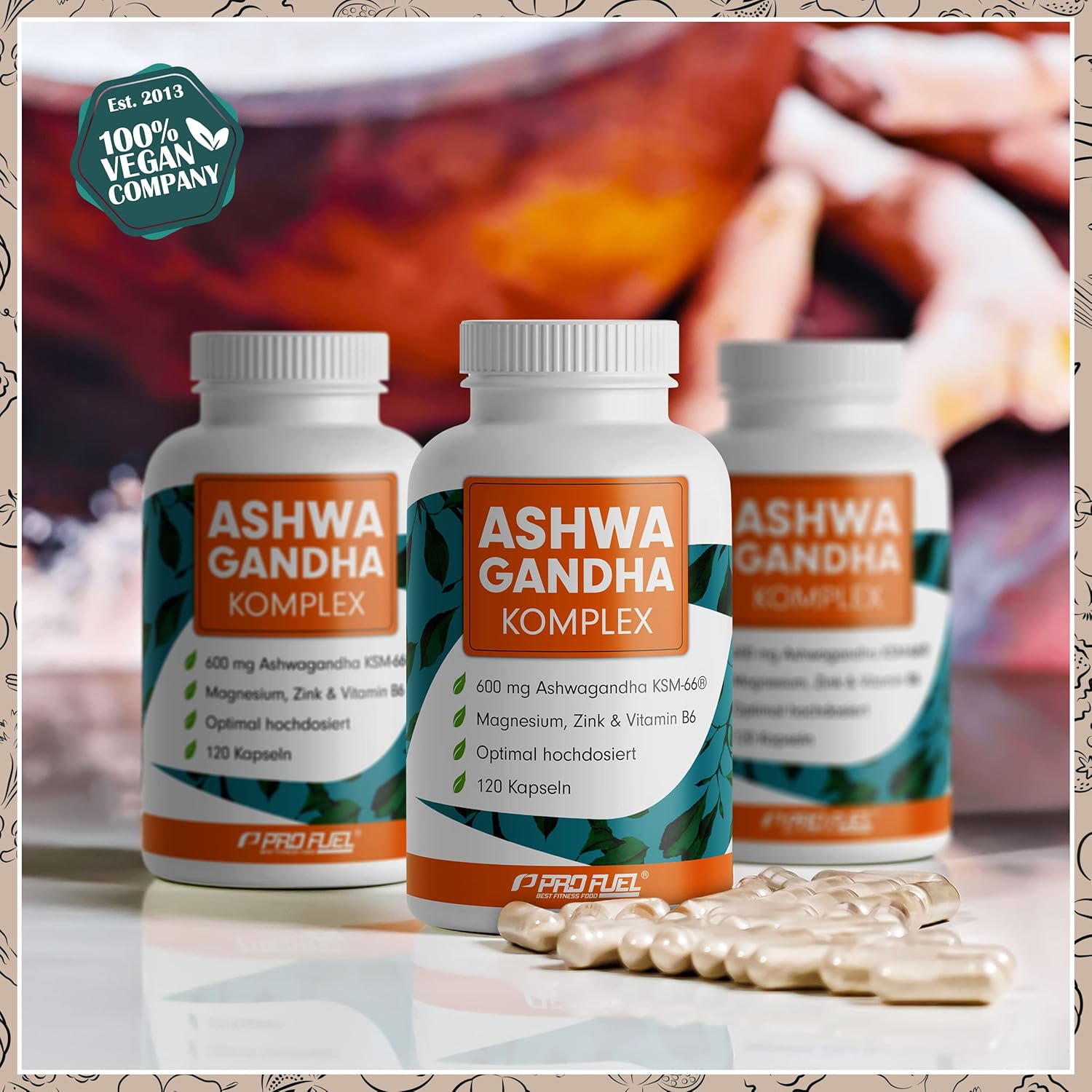 Ashwagandha Kapseln hochdosiert 120x - 600 mg